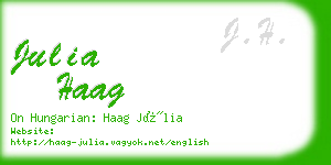 julia haag business card